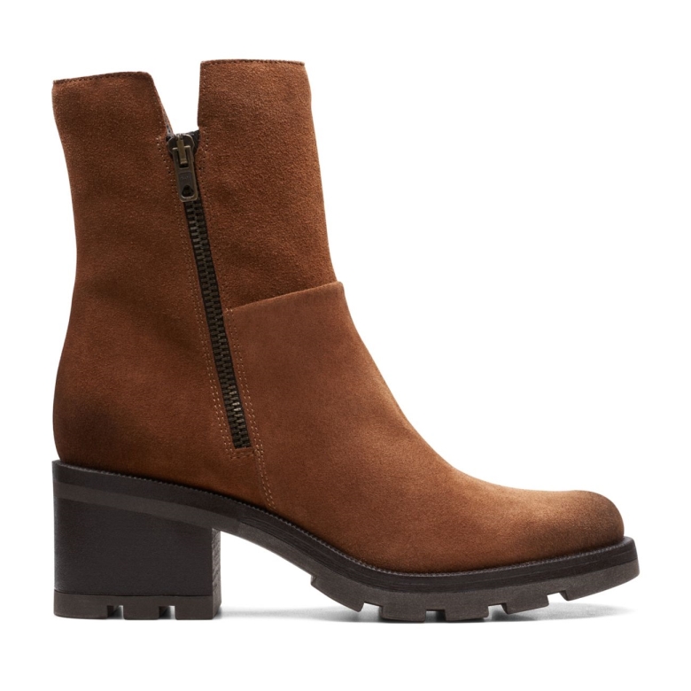 Cognac Wildleder Clarks Odollo Reißverschluss Cognac Wildleder
