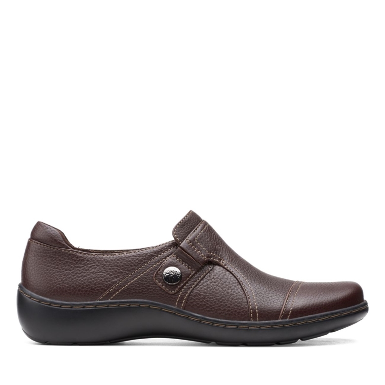 Cora Poppy Dunkelbraun Getrommelt Dunkelbraun Getrommelt Clarks