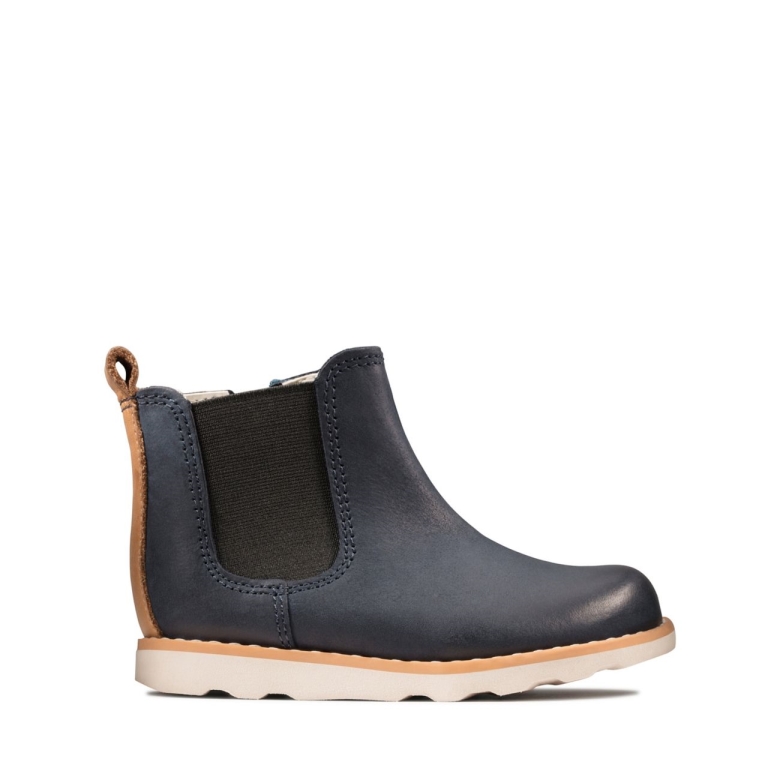 Krone Halo Kleinkind Marineblaues Leder Marineblaues Leder Clarks