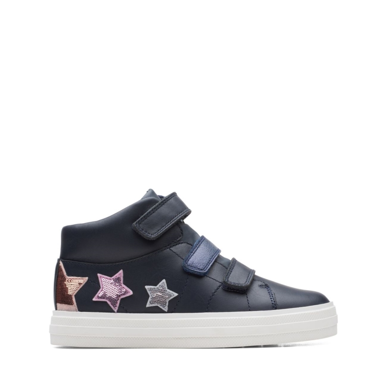 Dunkelblaues Leder Nova Fun Kid Dunkelblaues Leder Clarks
