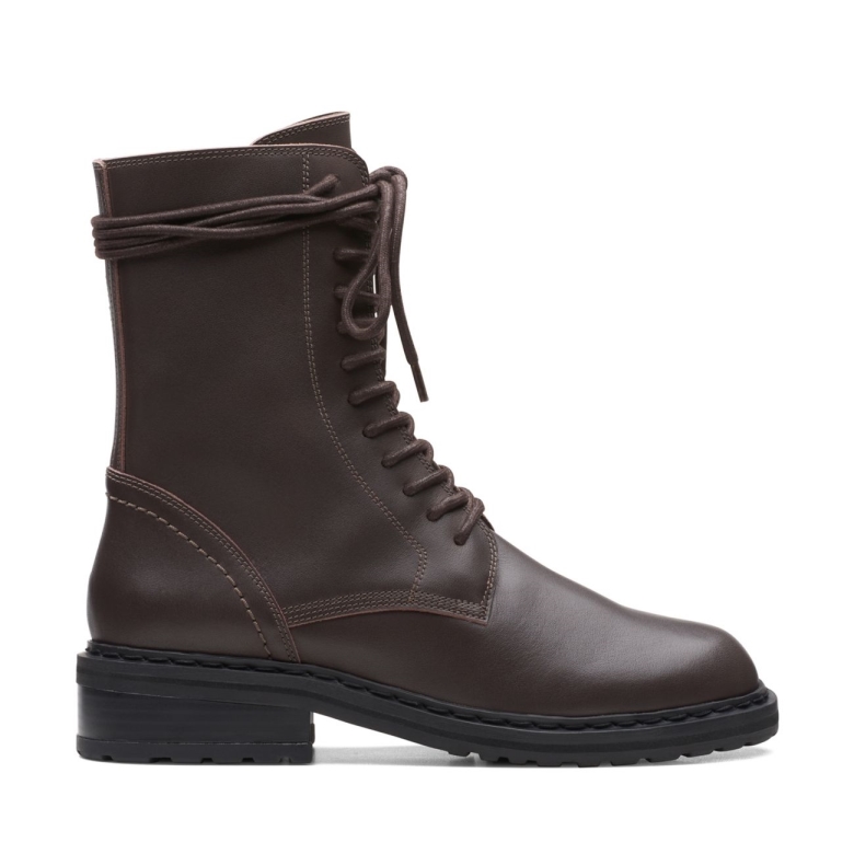 Dunkelbraunes Leder Tilham Lace Dunkelbraunes Leder Clarks