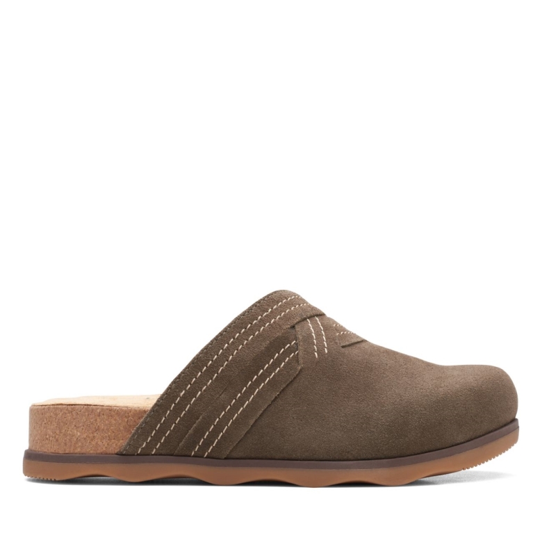Dunkeloliv Wildleder Brynn Glide Dunkeloliv Wildleder Clarks