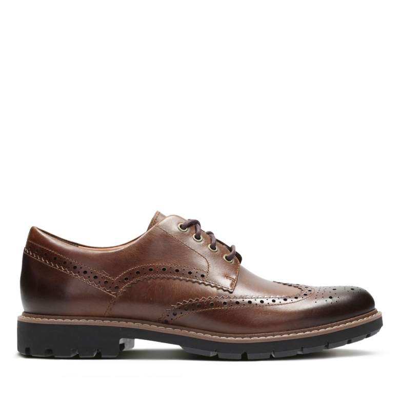 Dunkelbraunes Leder Clarks Batcombe Wing Dunkelbraunes Leder