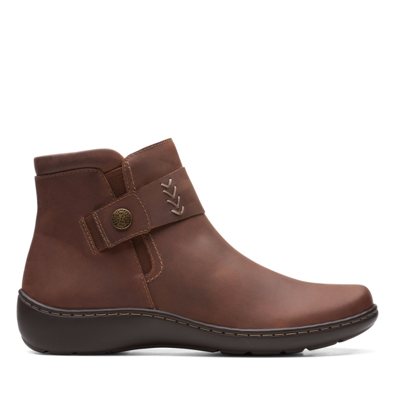 Dunkelbraunes Leder Clarks Cora Rae Dunkelbraunes Leder