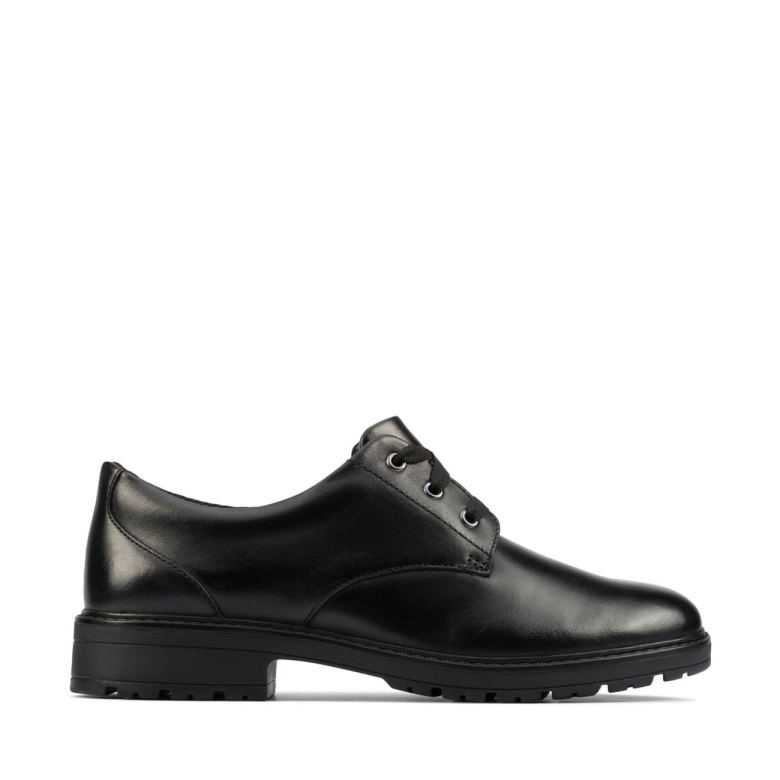 Dempster Spitze Jugend Schwarzes Leder Clarks Schwarzes Leder