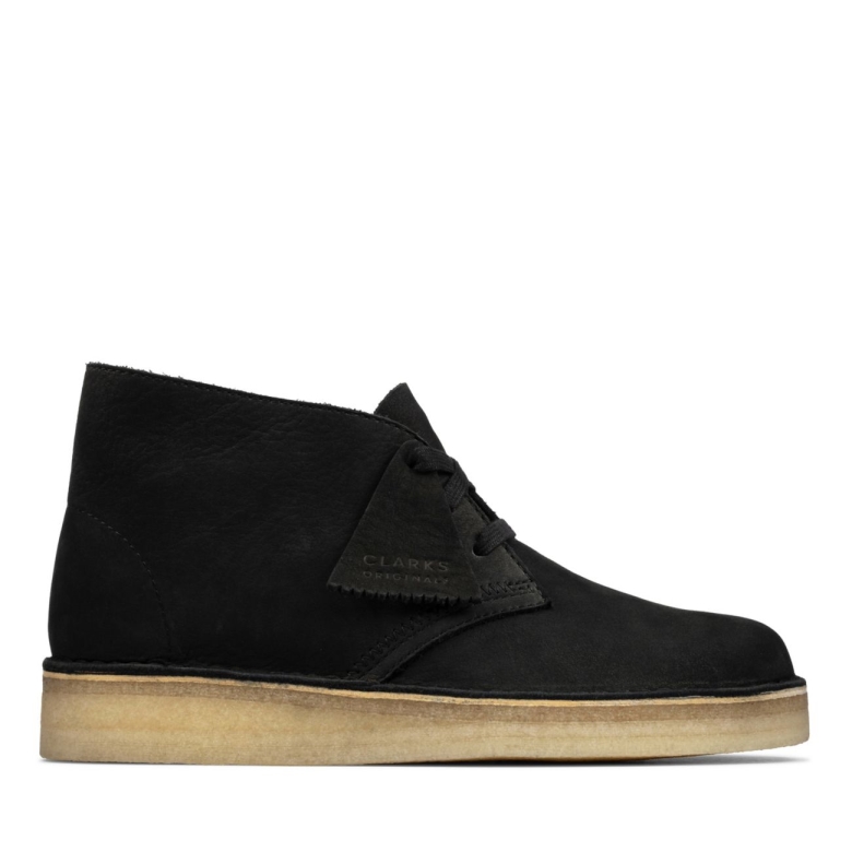 Wüstenkohleschwarzes Nubukleder Clarks Schwarzes Nubukleder