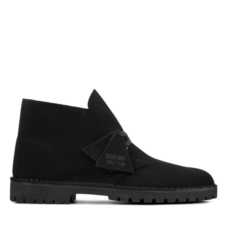 Desert Rock Schwarz Wildleder Clarks Schwarz