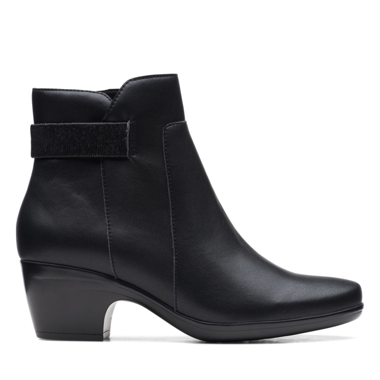 Emily Holly Schwarzes Leder Clarks Schwarzes Leder