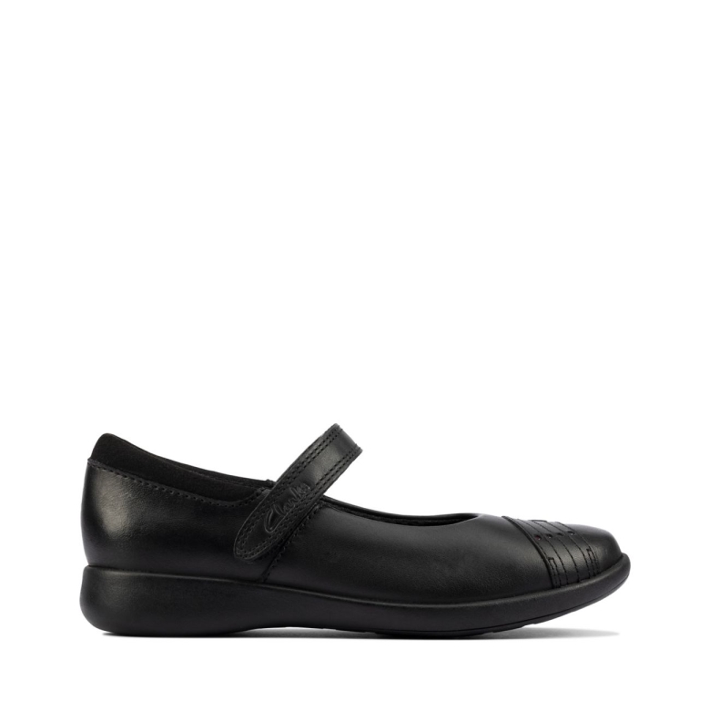 Etch Beam Kid Schwarzes Leder Clarks Schwarzes Leder