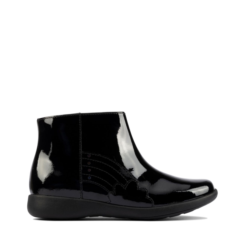 Etch G Low Kid Schwarzer Lack Clarks Schwarzer Lack