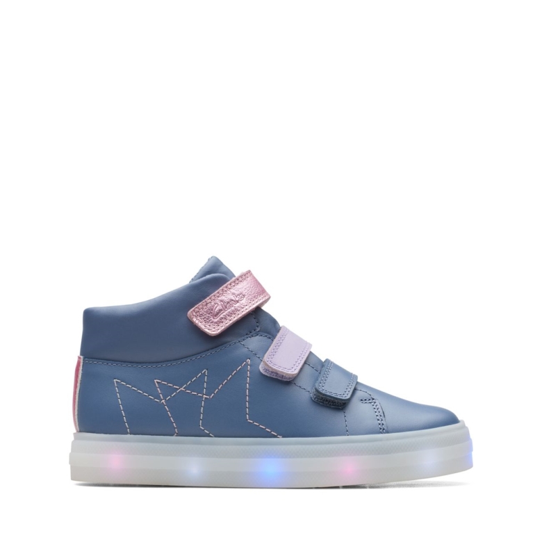 Flare Show Kid Hellblaues Leder Clarks Hellblaues Leder