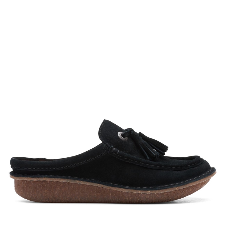 Fun Ny Clog Schwarzes Wildleder Clarks Schwarzes Wildleder
