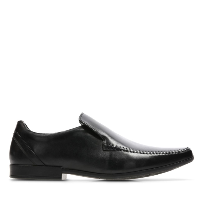 Glementnaht Schwarzes Leder Clarks Schwarzes Leder