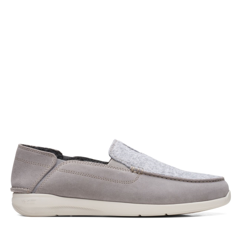 Clarks Grauer Wildleder-overstep Grauer Wildleder
