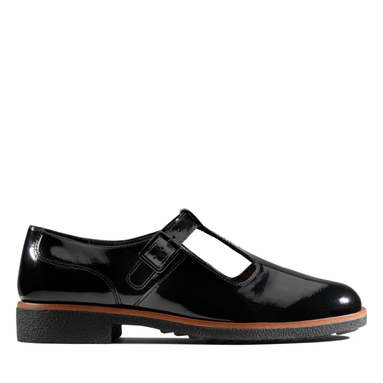 Griff Town Schwarzes Lackleder Clarks Schwarzes Lackleder