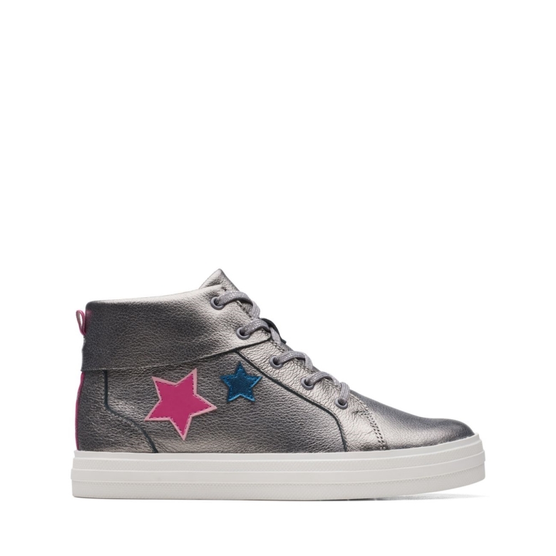Gun-metal-anführer Clarks Nova City Kid Gun-metal-anführer