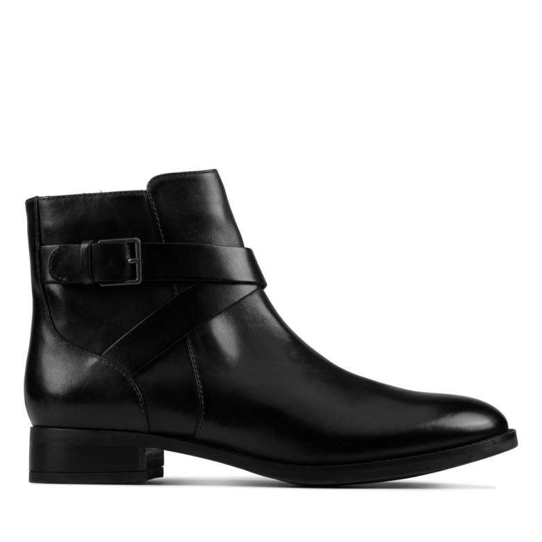 Hamble Schnalle Schwarzes Leder Clarks Schwarzes Leder