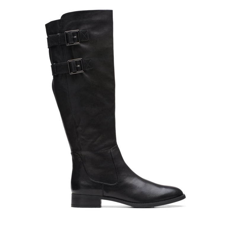 Hamble Up Schwarzes Leder Schwarzes Leder Clarks