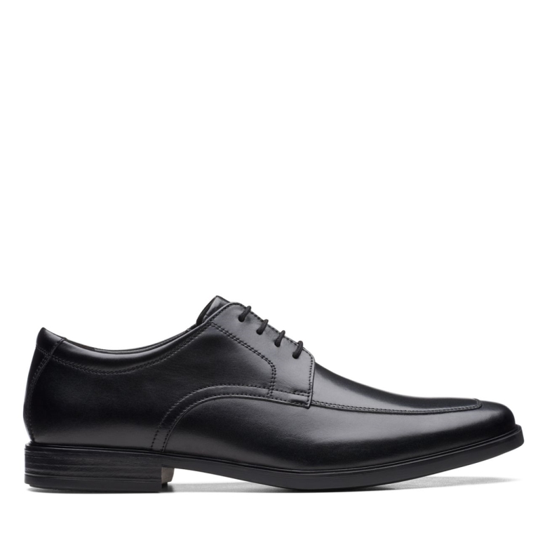 Howard Schürze Schwarzes Leder Clarks Schwarzes Leder