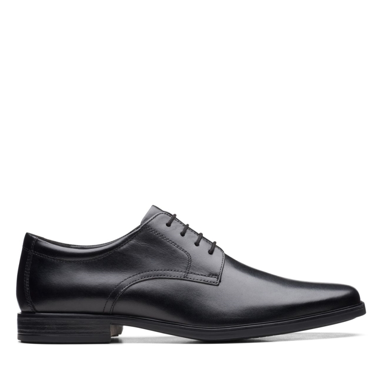 Howard Walk Schwarzes Leder Clarks Schwarzes Leder