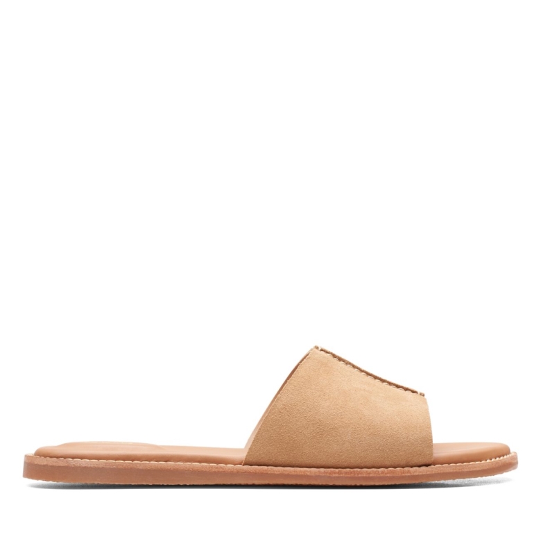 Karsea Pantolette Hellbraunes Wildleder Hellbraunes Wildleder Clarks