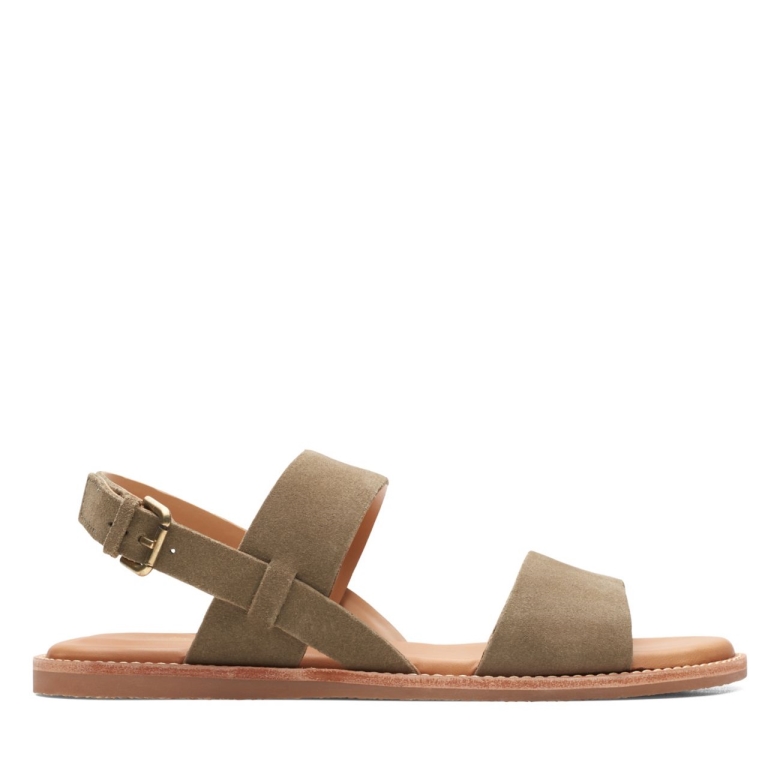 Karsea Riemen Olive Wildleder Clarks Olive Wildleder