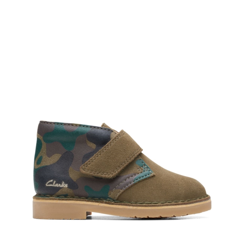 Wüstenstiefel In Khaki-camouflage 2 Clarks In Khaki-camouflage Für Kleinkinder