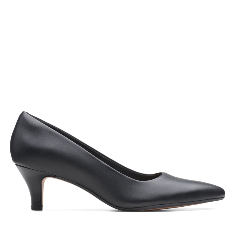 Linvale Jerica Schwarzes Leder Clarks Schwarzes Leder