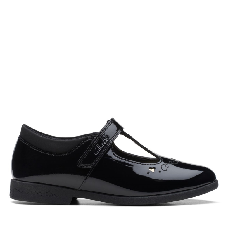 Magischer Schritt Lo Kind Schwarzes Patent Clarks Schwarzes Patent
