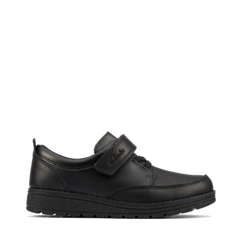 Mendip Tor Kid Schwarzes Leder Clarks Schwarzes Leder
