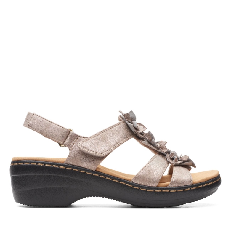 Merliah Sheryl Taupe Metallic Clarks Taupe Metallic