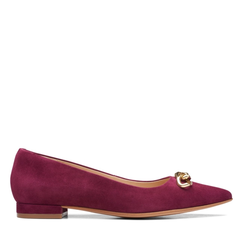 Merlot Wildleder Clarks Laina 15 Trim Merlot Wildleder