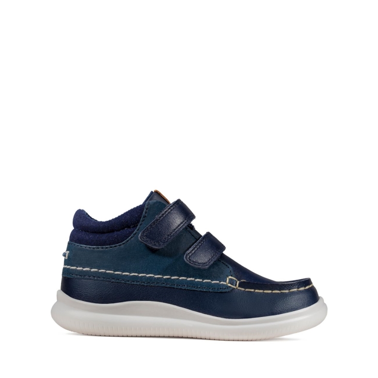 Marineblaues Leder Clarks Crest Tuktu Kleinkind Marineblaues Leder