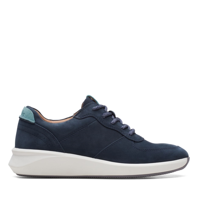 Marineblaues Nubukleder Un Rio Sprint Marineblaues Nubukleder Clarks