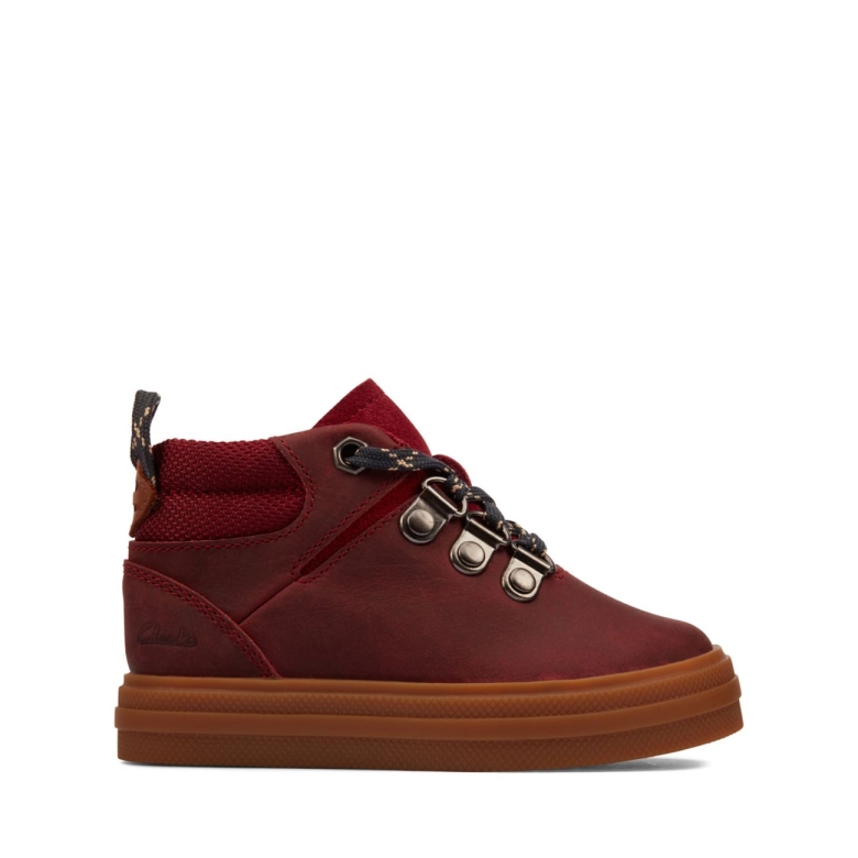 Nova Hike Kleinkind Burgunderrotes Leder Burgunderrotes Leder Clarks