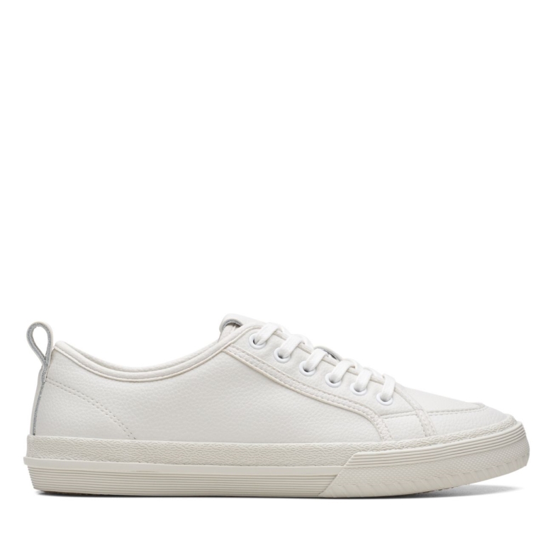 Aus Weißem Leder Clarks Roxby Lace Aus Weißem Leder