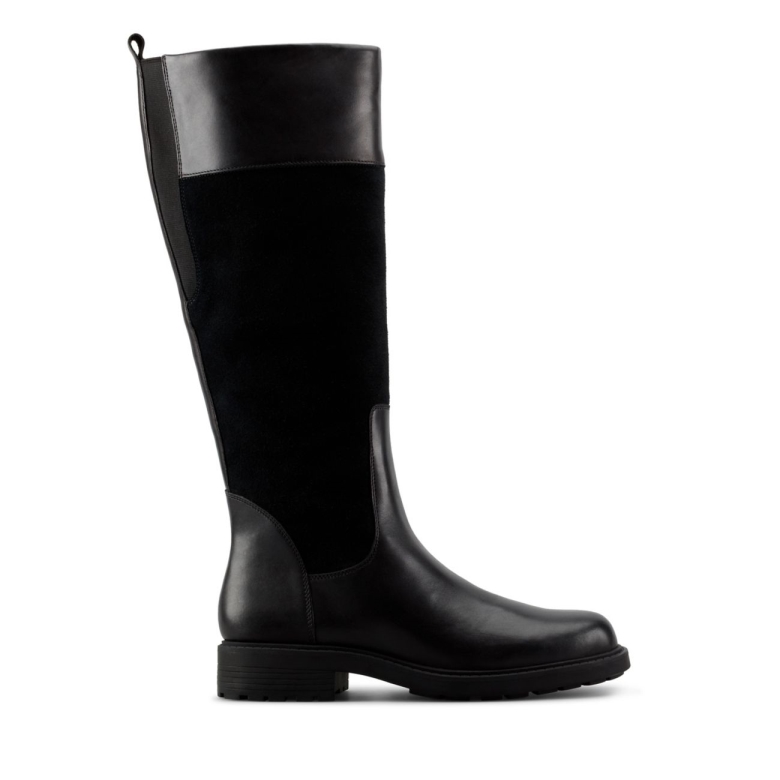 Orinoco 2 Hi Schwarzes Warmgefüttertes Leder Clarks Schwarzes Warmgefüttertes Leder