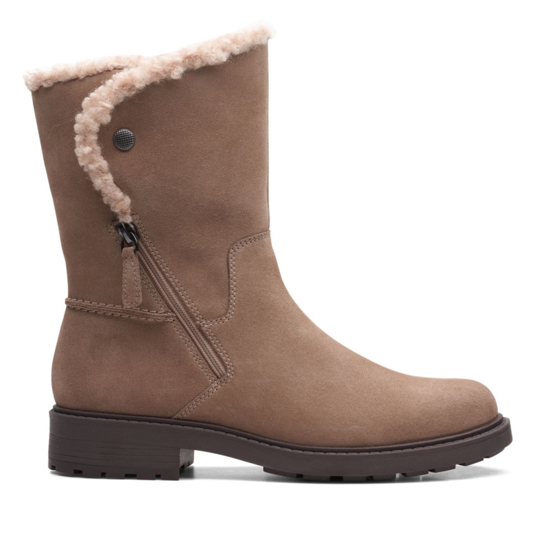 Kiesel-wildleder Clarks Opal-reißverschluss Kiesel-wildleder