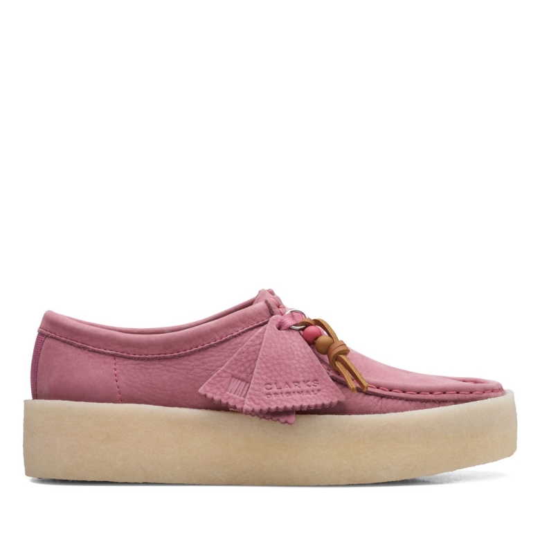 Pink Nubuk Clarks Wallabee Cup Pink Nubuk