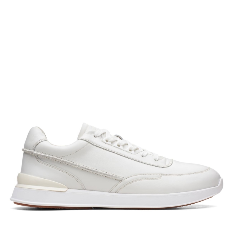 Race Lite Schnürung Weißes Leder Weißes Leder Clarks