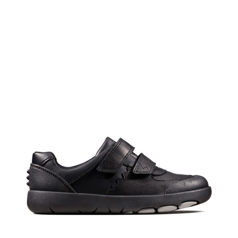 Rex Pace Kid Schwarzes Leder Clarks Schwarzes Leder