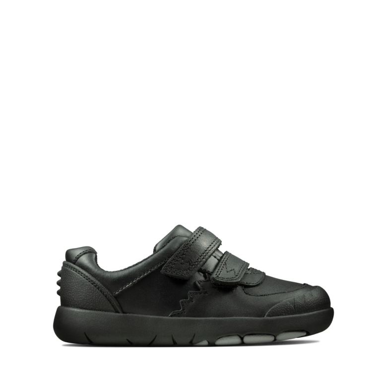 Rex Pace Kleinkind Schwarzes Leder Schwarzes Leder Clarks