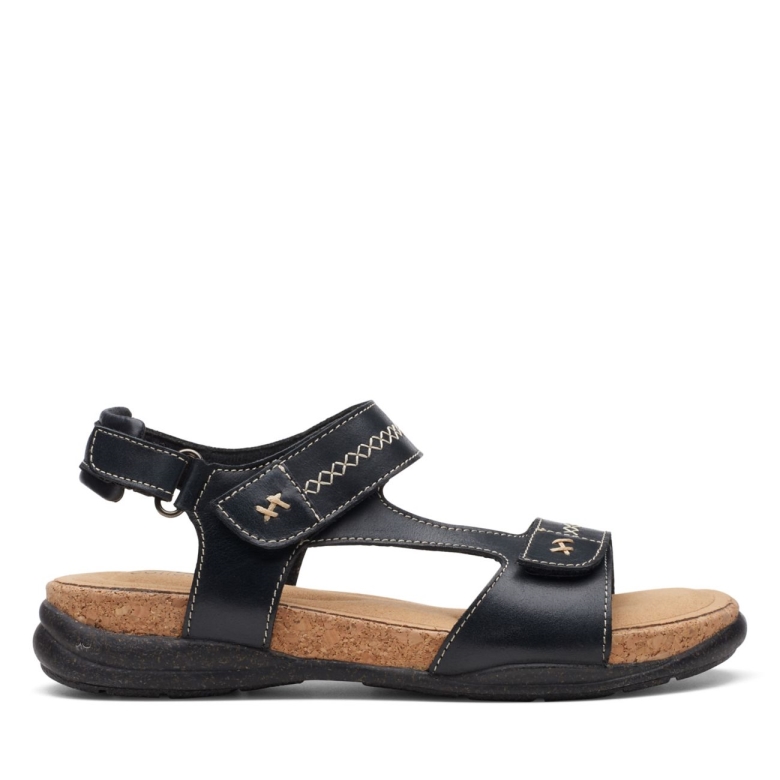 Roseville Mae Schwarzes Leder Schwarzes Leder Clarks