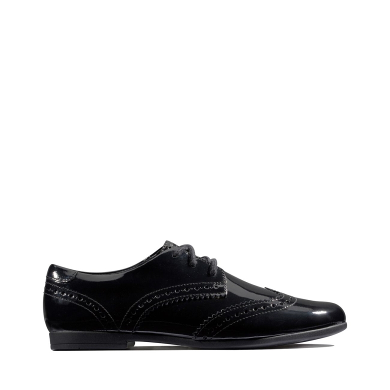 Scala Lace Kid Schwarzer Lack Clarks Schwarzer Lack