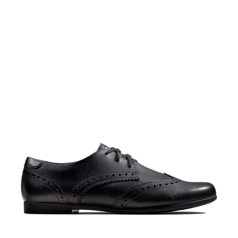 Scala Spitze Jugend Schwarzes Leder Clarks Schwarzes Leder