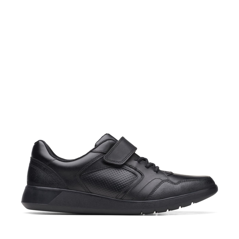 Scape Hell Jugend Schwarzes Leder Schwarzes Leder Clarks