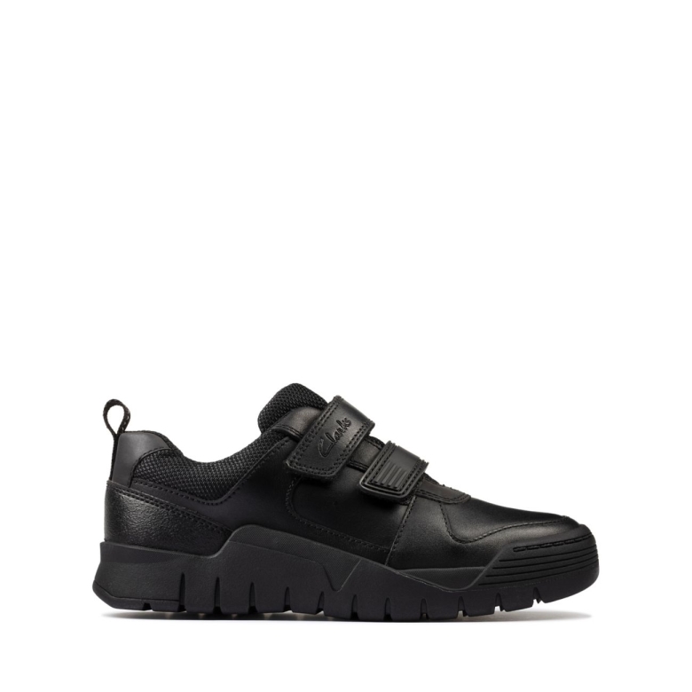 Scooter Speed Kleinkind Schwarzes Leder Schwarzes Leder Clarks