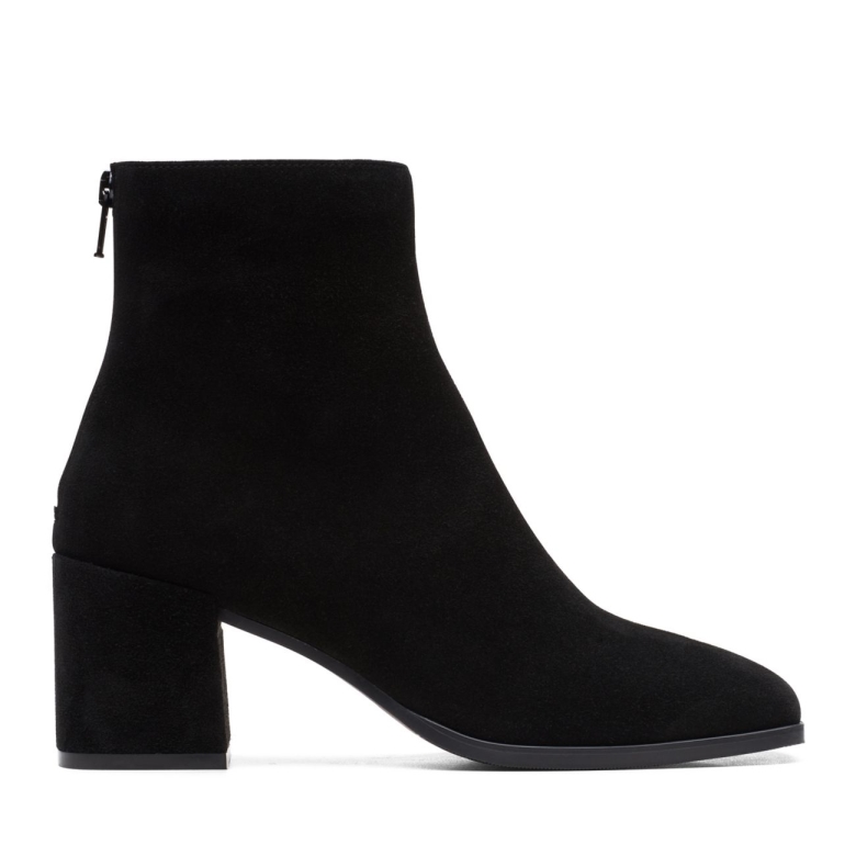Seren Reißverschluss Schwarzes Wildleder Clarks Schwarzes Wildleder