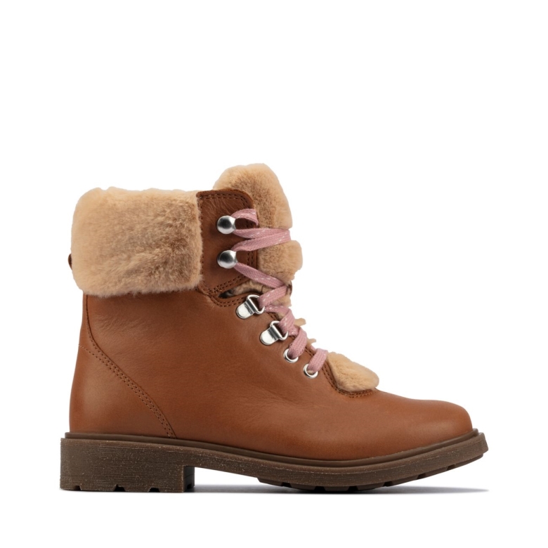 Hellbraunes Leder Clarks Astrol Hiker Kid Hellbraunes Leder