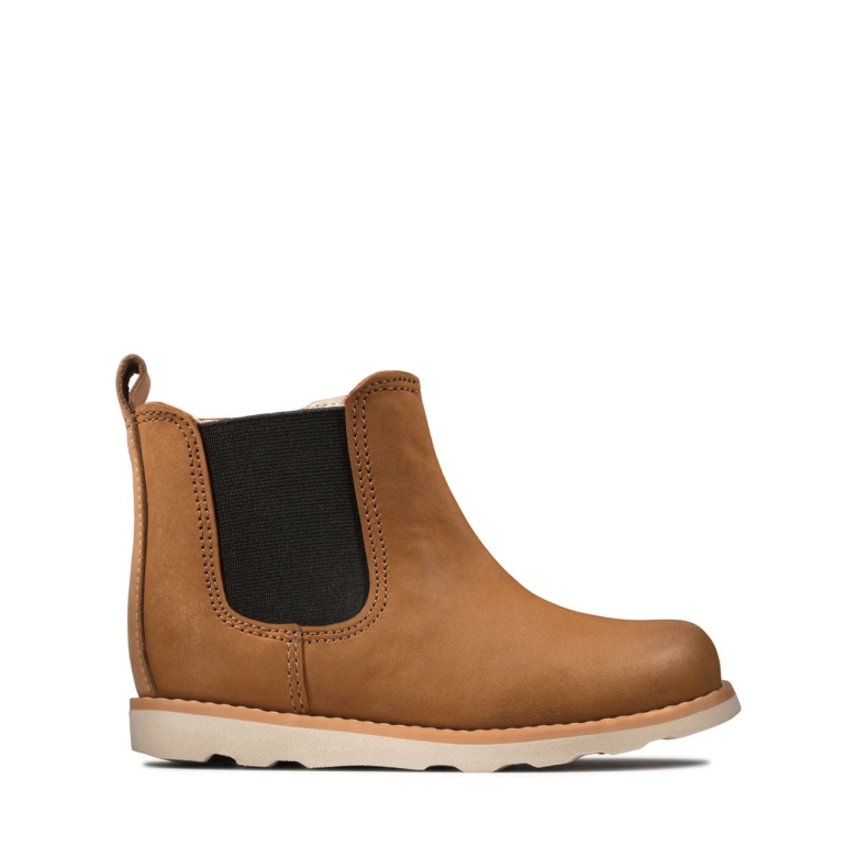 Hellbraune Lederkrone Halo Kleinkind Hellbraune Lederclarks